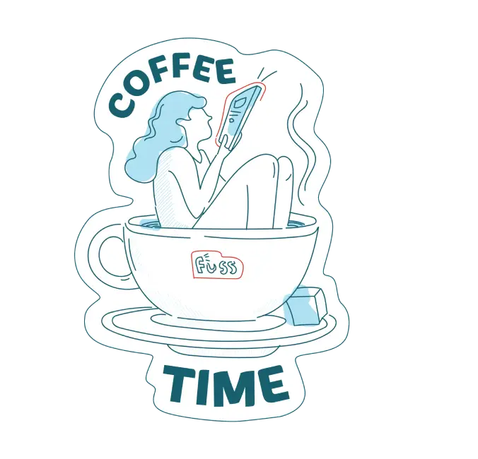 Стикер-време за кафе